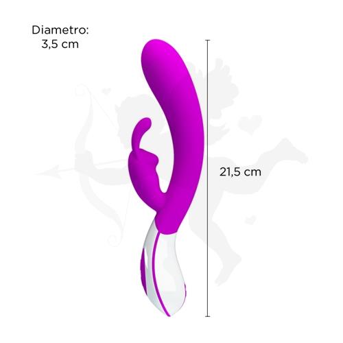 Estimulador de punto G con masejador de clitoris y carga USB